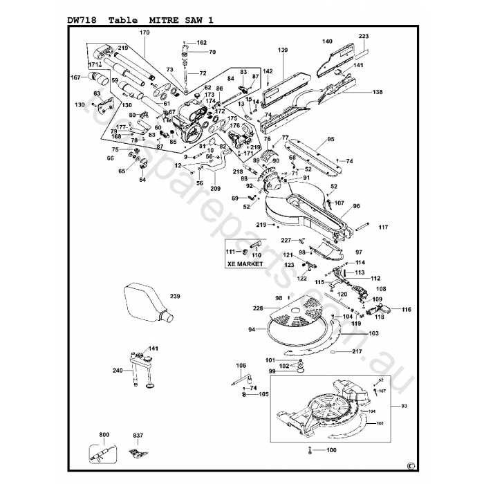 dewalt dw718 parts diagram