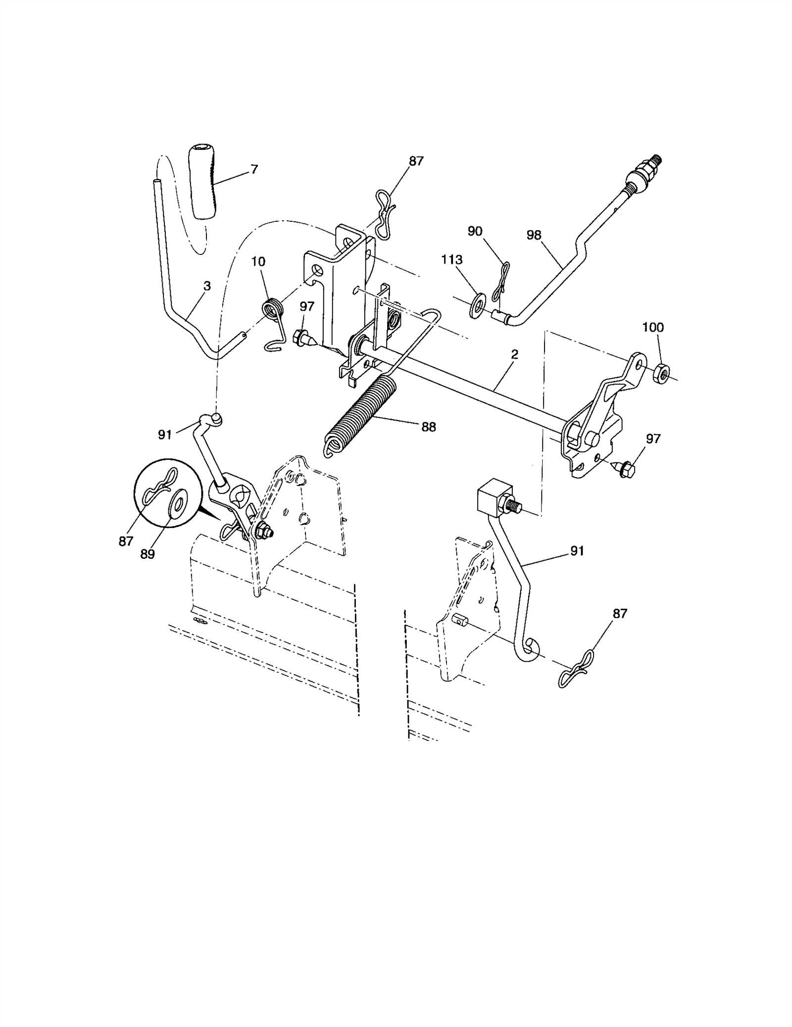 craftsman lt2000 parts diagram