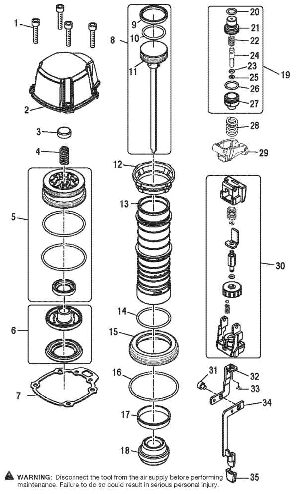 brad nailer parts diagram