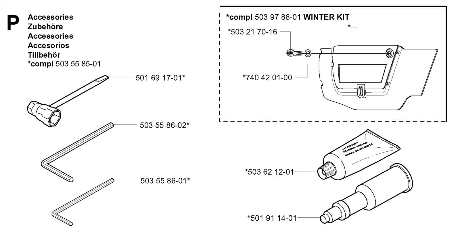 husqvarna 357xp chainsaw parts diagram