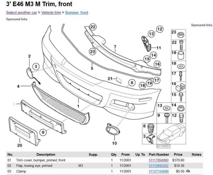 e46 m3 parts diagram