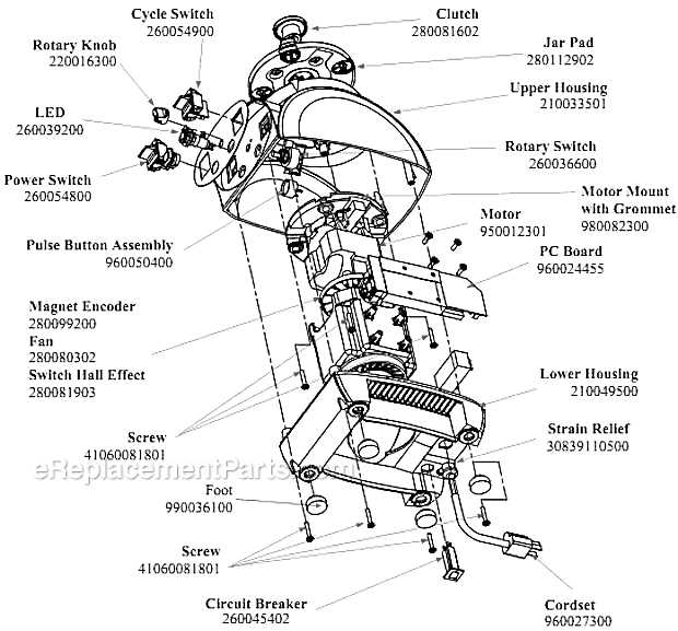 hamilton beach blender parts diagram