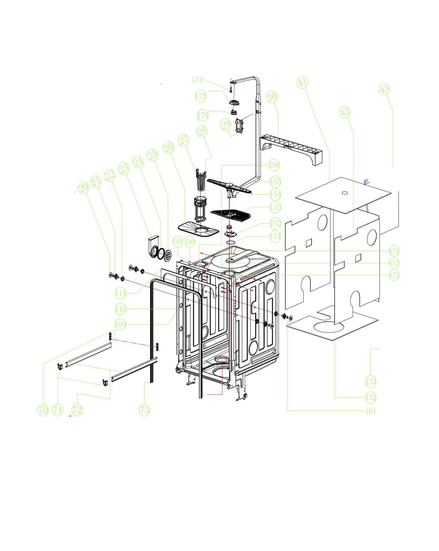 fisher and paykel dishwasher parts diagram