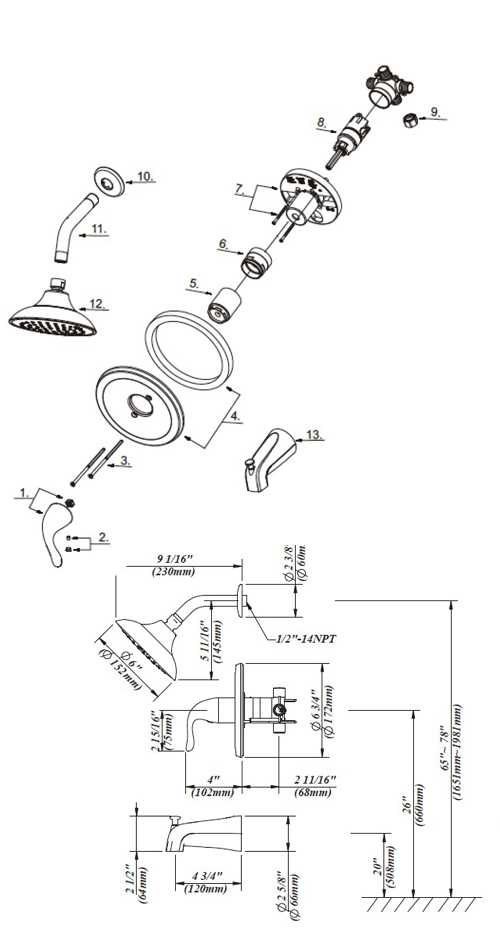 pegasus bathroom faucet parts diagram