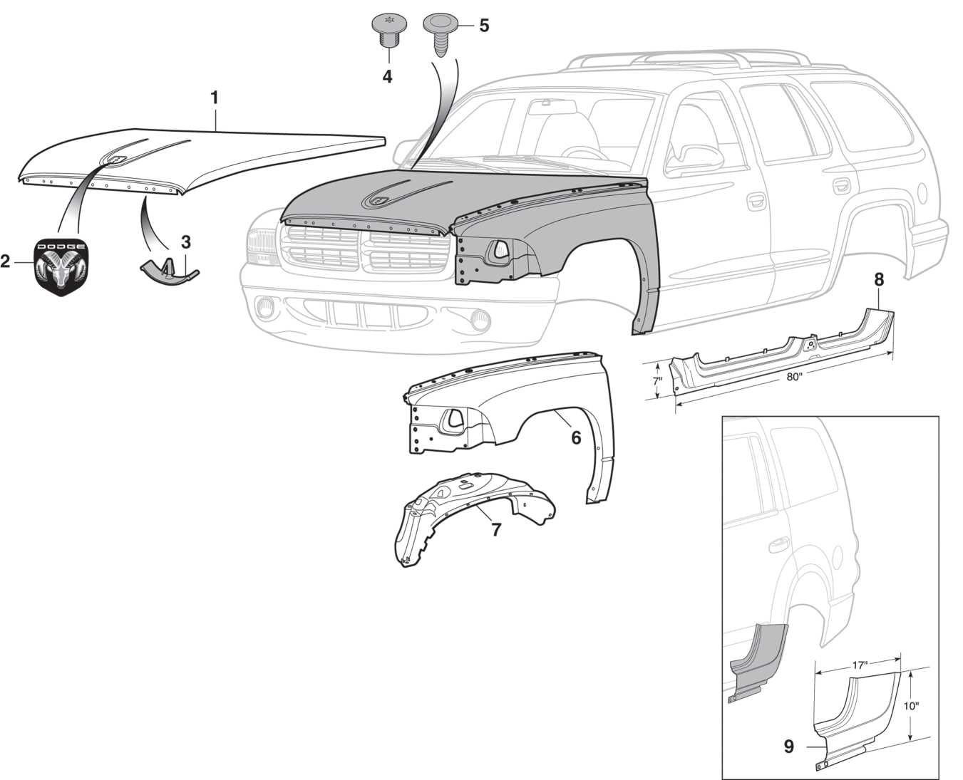 2014 dodge durango parts diagram