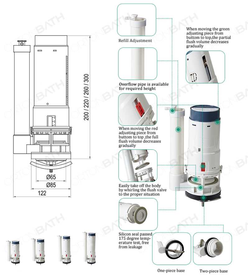 toilet repair parts diagram