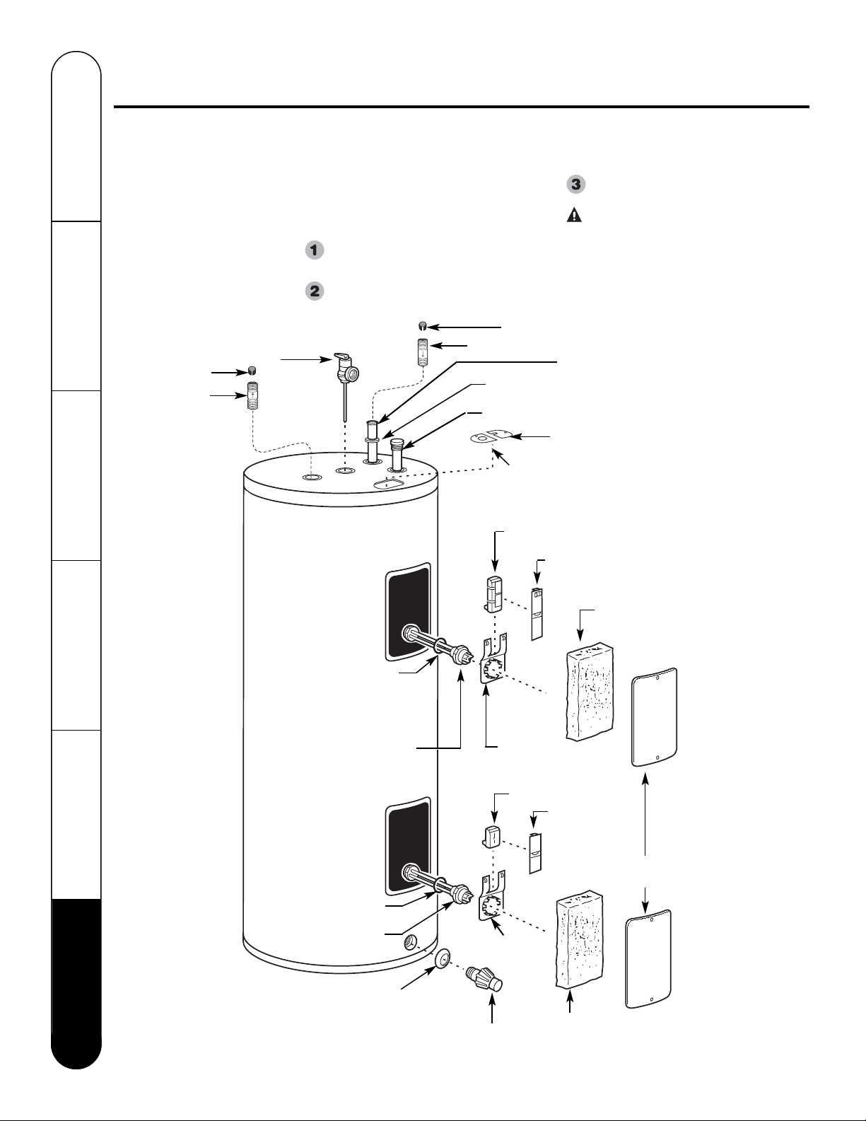 electric hot water heater parts diagram