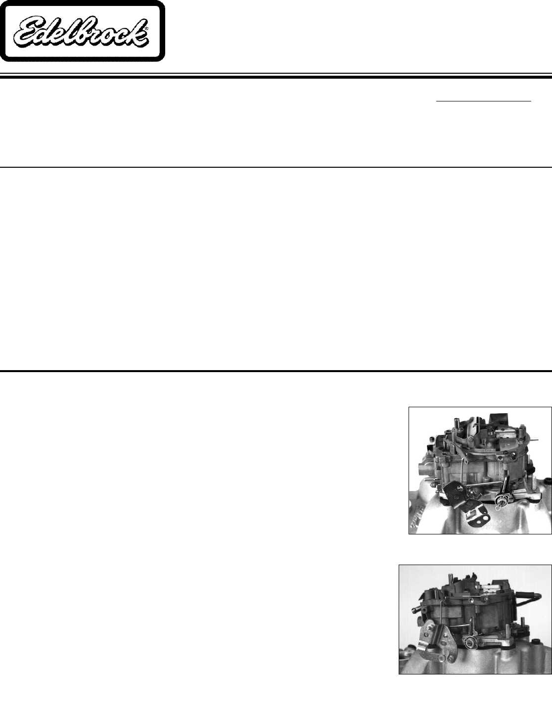 edelbrock carb parts diagram
