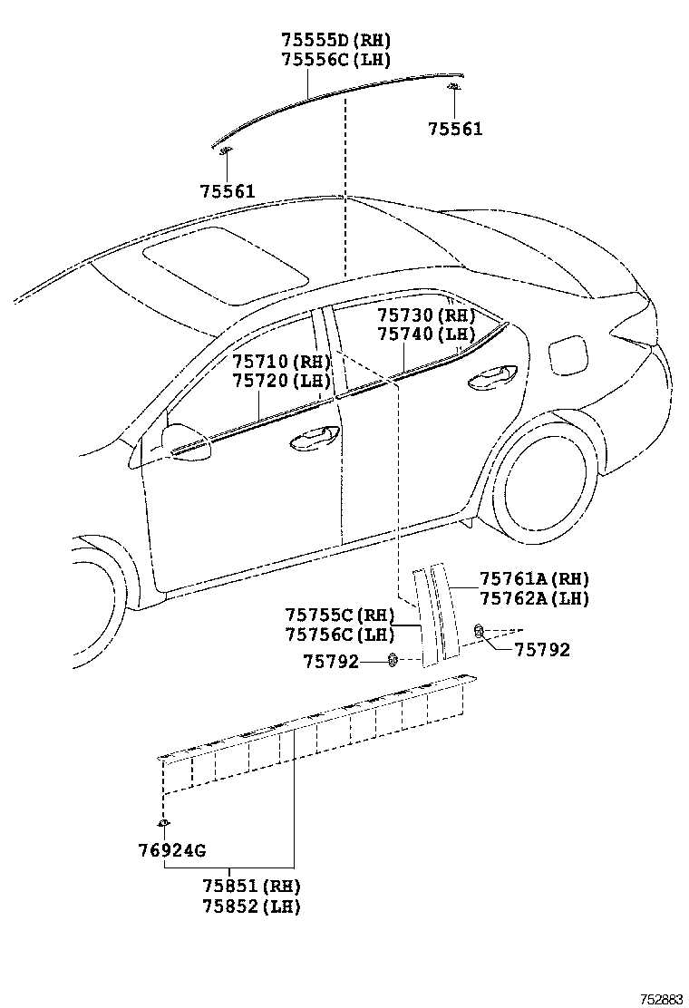 2007 toyota corolla body parts diagram