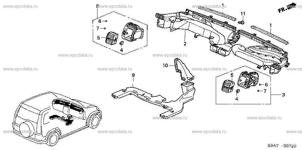 2011 honda cr v body parts diagram