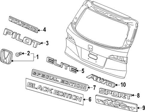 2019 honda pilot parts diagram