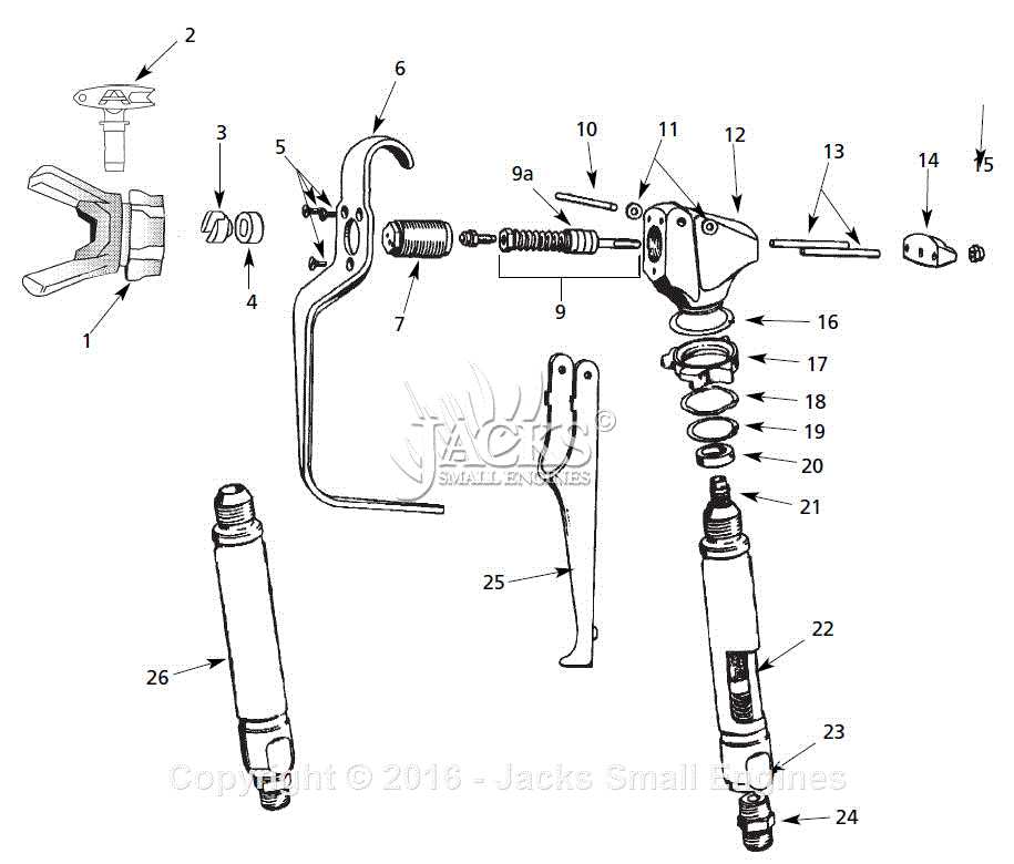 airless spray gun parts diagram