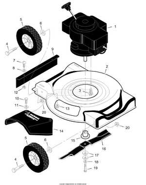 murray lawn mower parts diagram