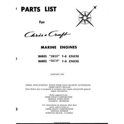 chris craft parts diagrams