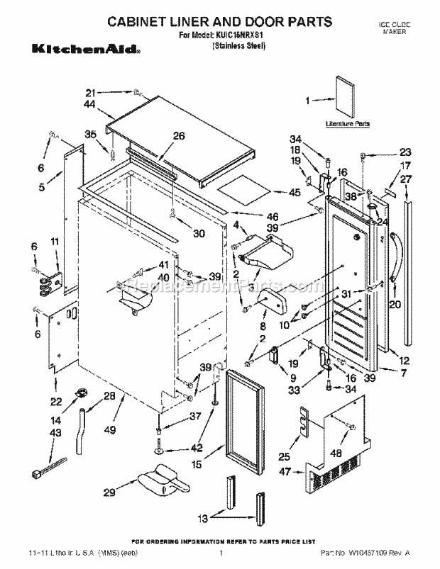 kitchenaid kuds24se parts diagram