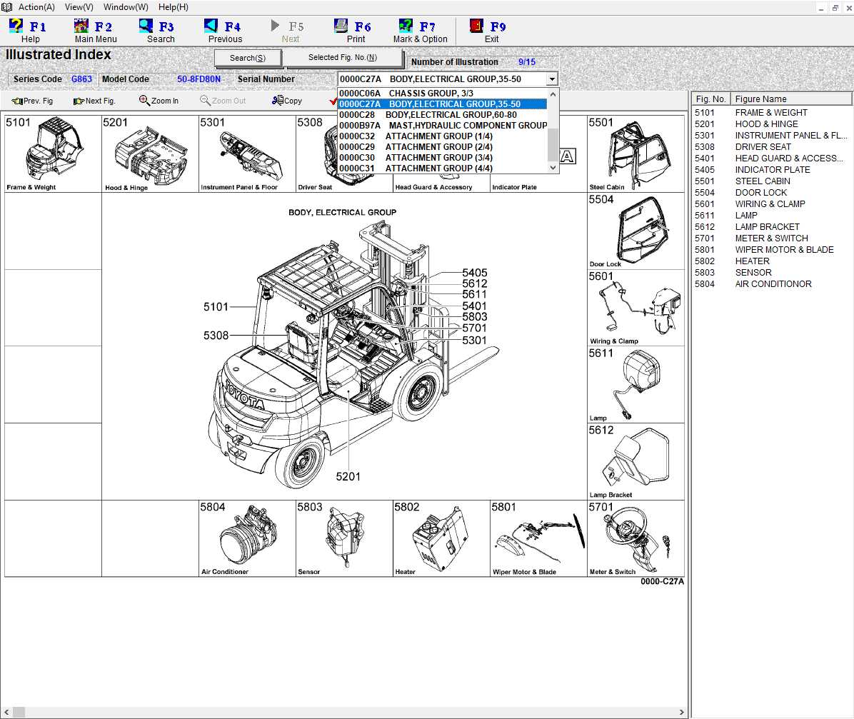 forklift parts diagram