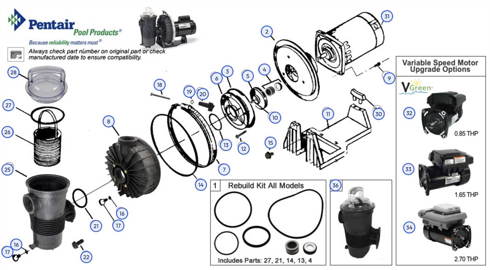 century pool pump parts diagram