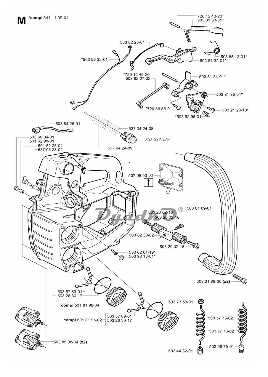 husqvarna 55 chainsaw parts diagram