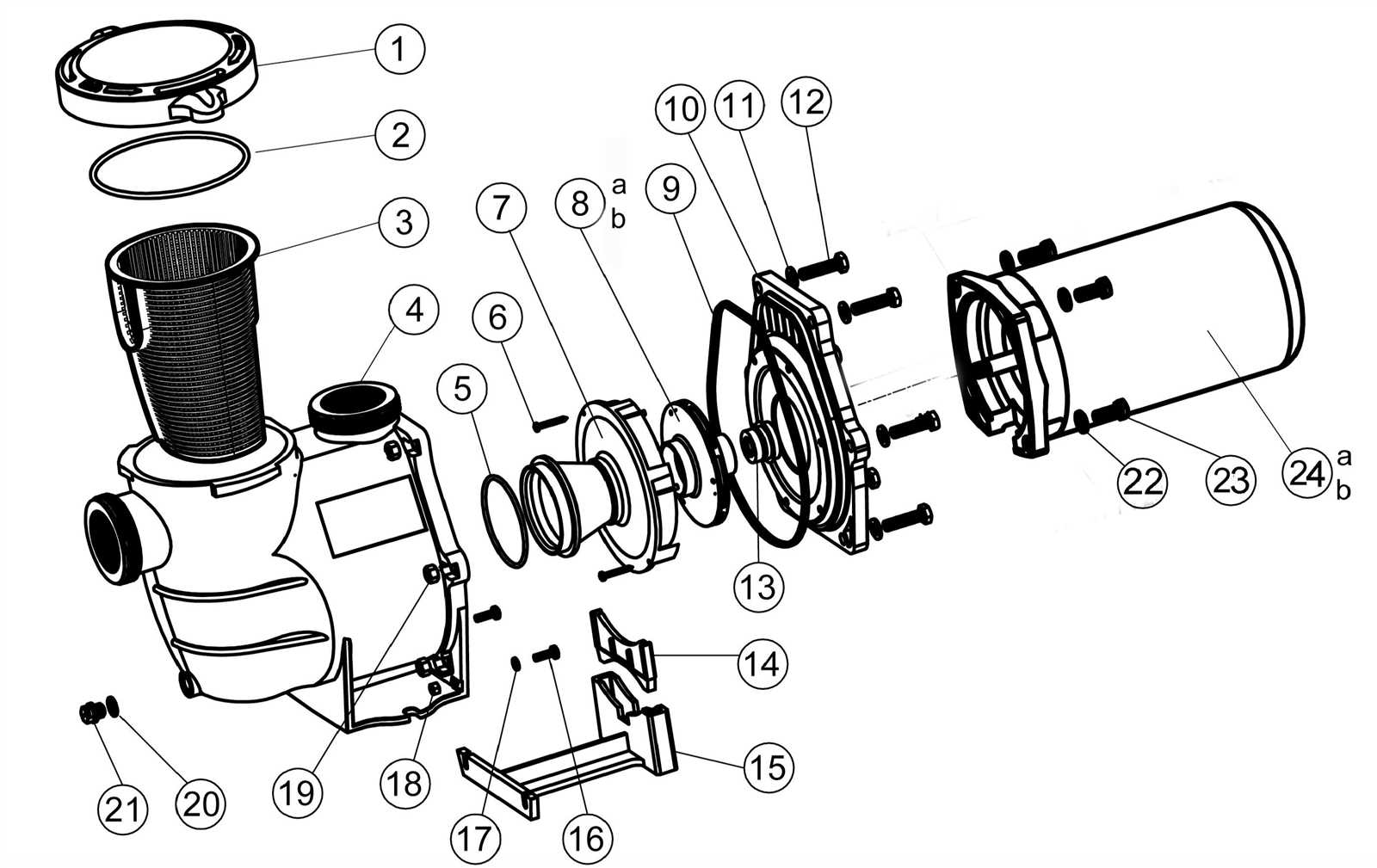 1.5 hp hayward pool pump parts diagram