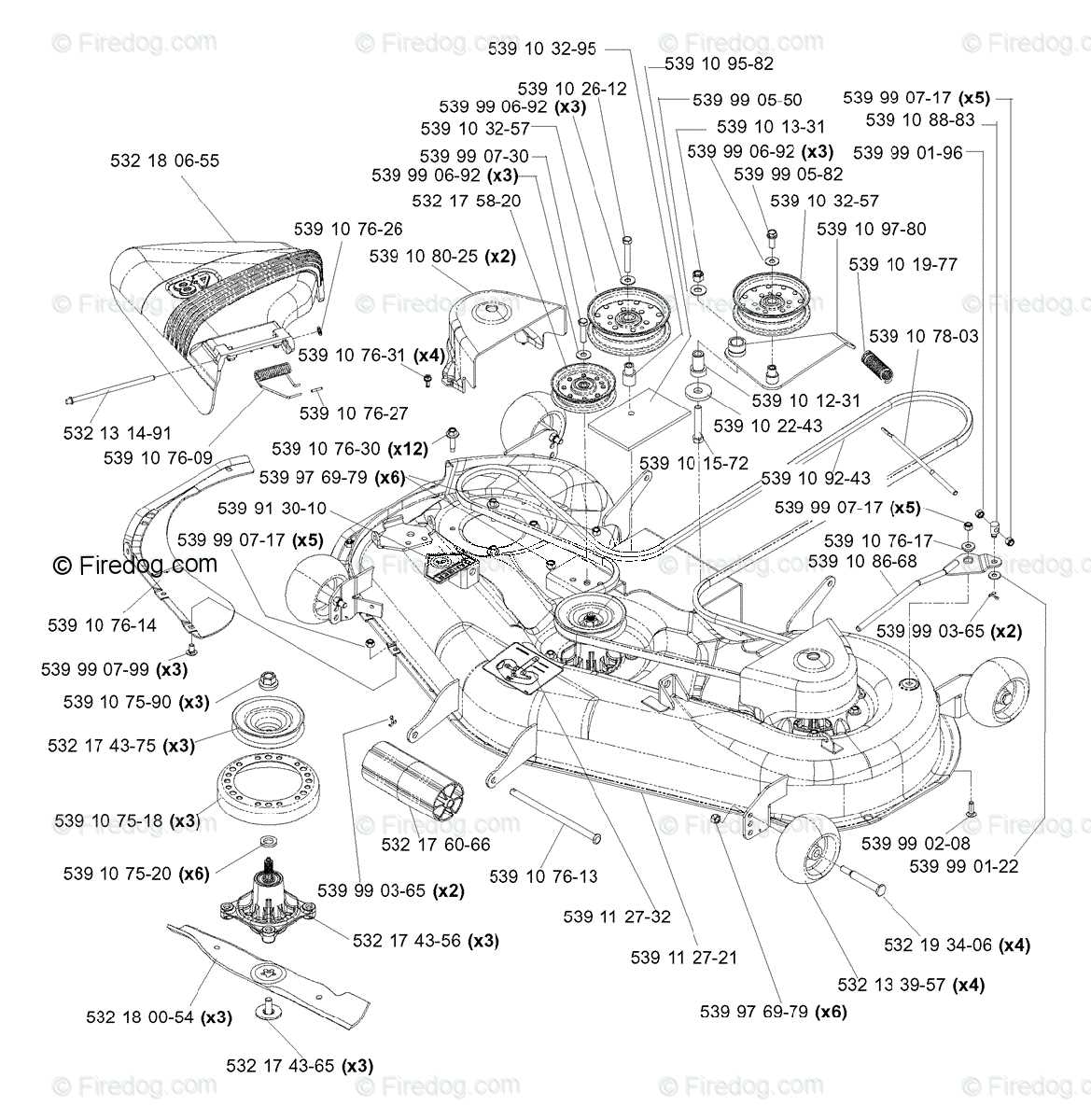 husqvarna lawn mower parts diagram