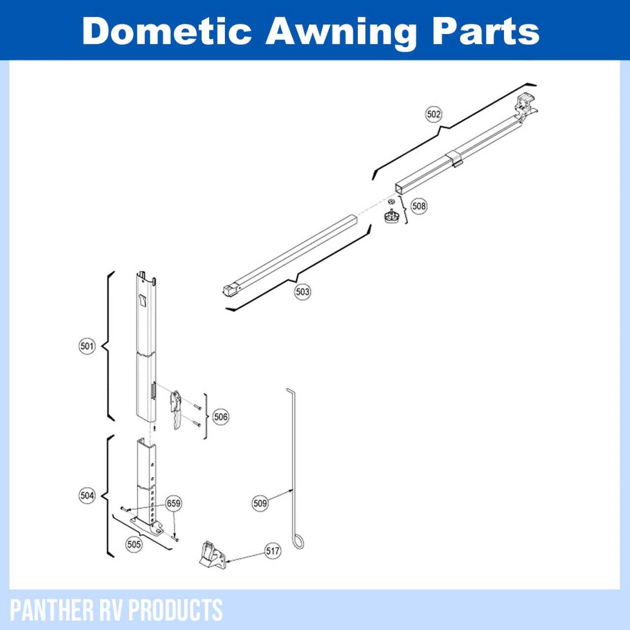 a&e 8500 dometic 8500 awning parts diagram