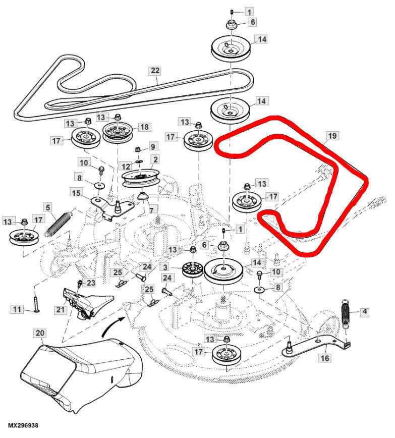 john deere 42 deck parts diagram