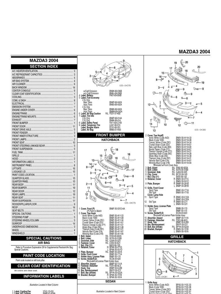 2015 mazda 3 parts diagram