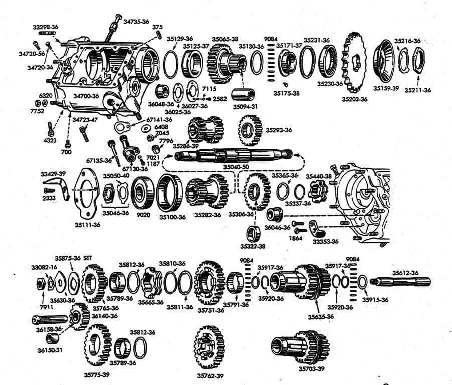 harley 4 speed transmission parts diagram