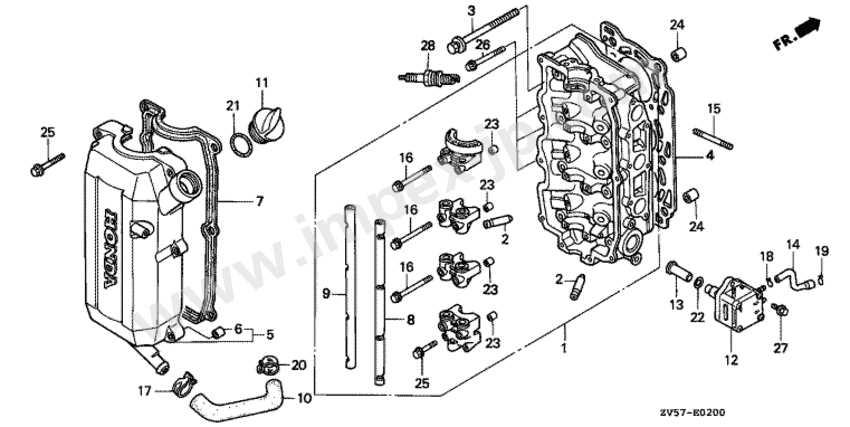 honda bf40 parts diagram