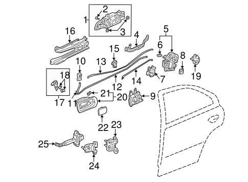honda civic door parts diagram