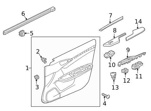 honda civic door parts diagram