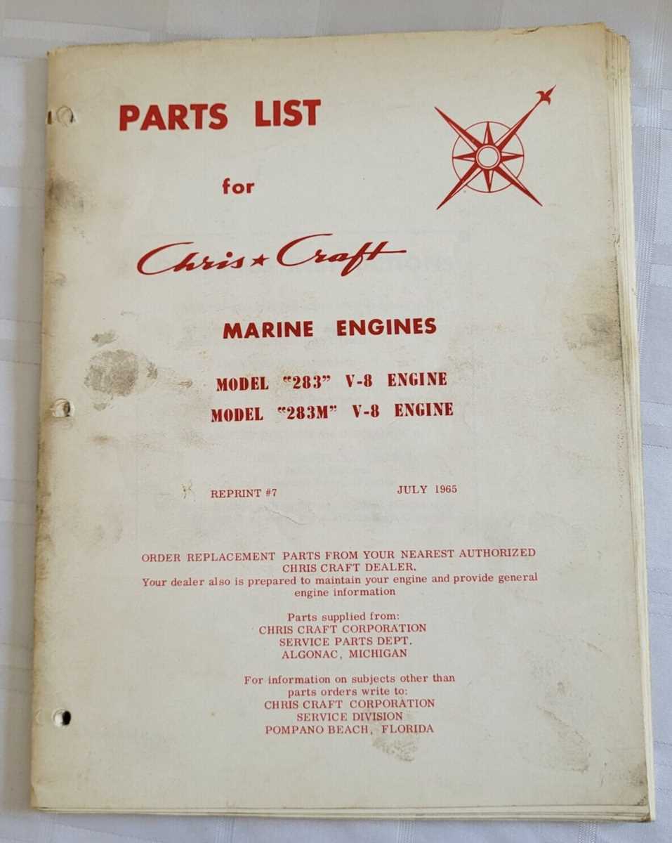 chris craft parts diagrams