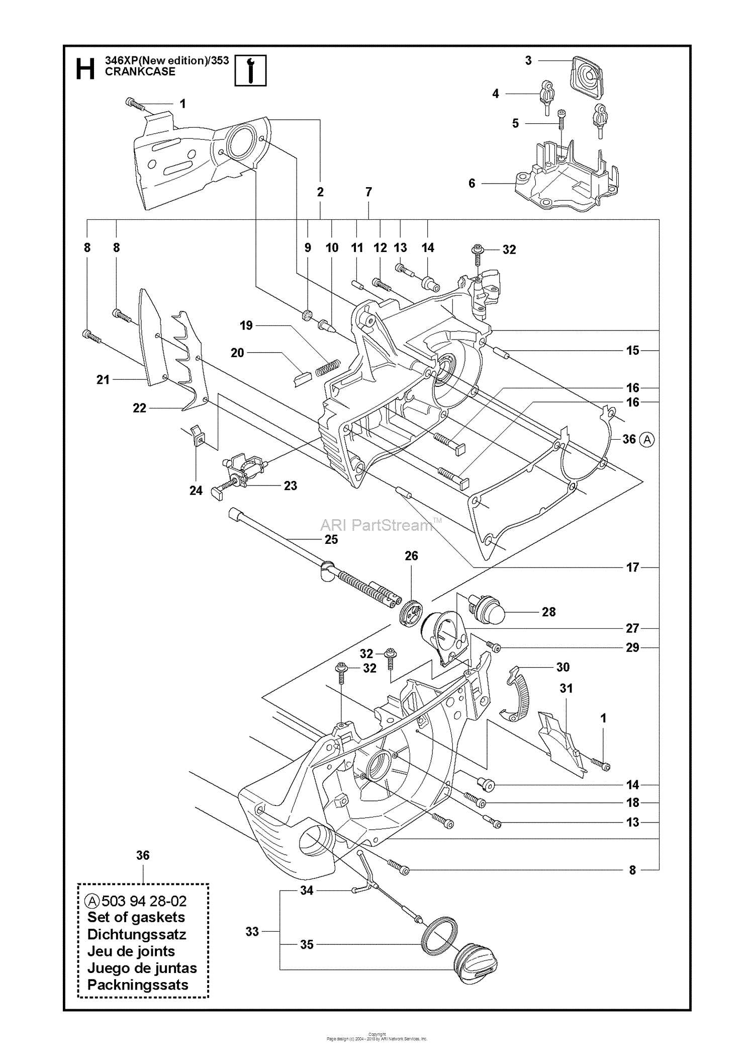 husqvarna 346xp parts diagram