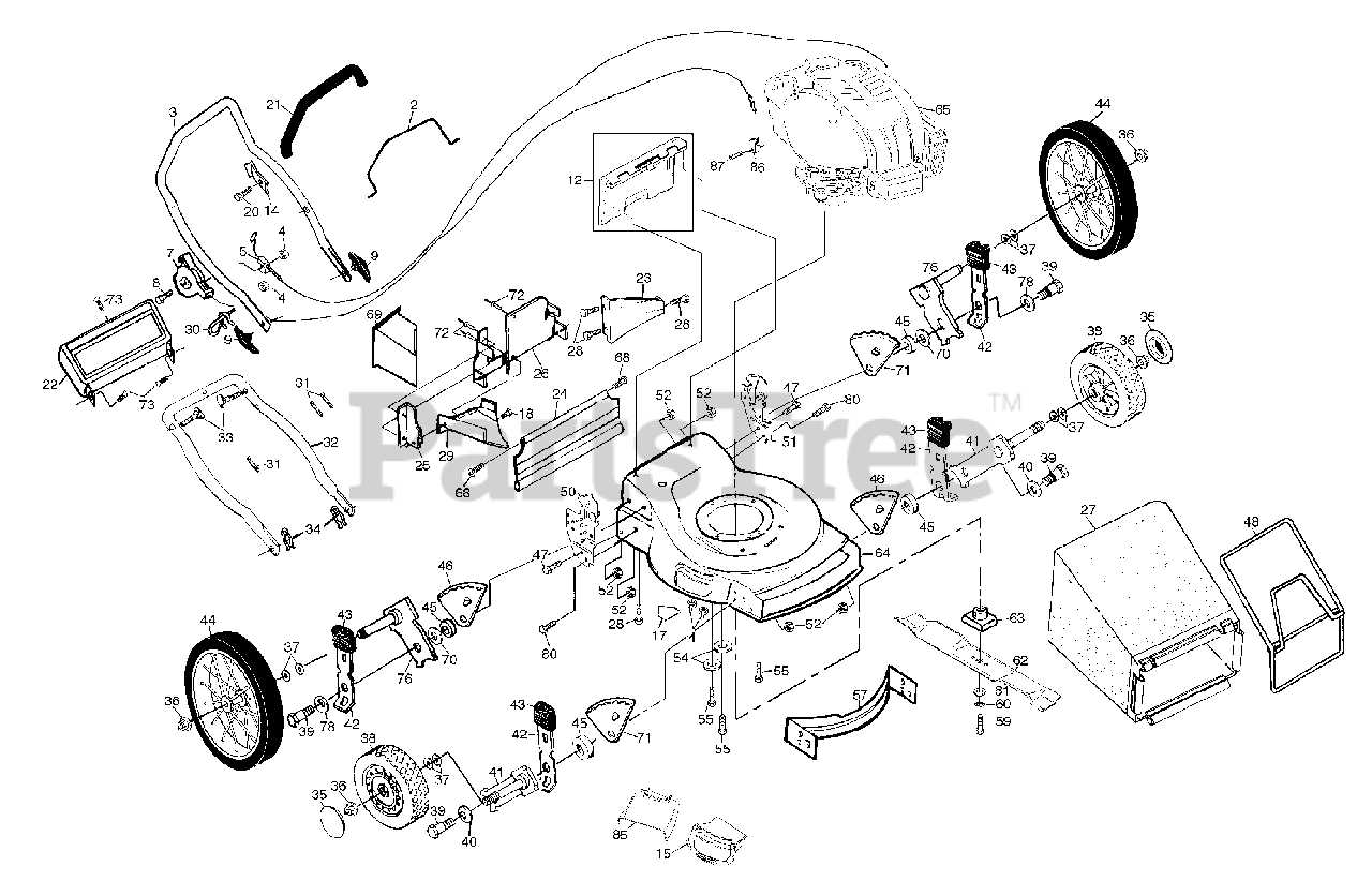 husqvarna lawn mower parts diagram