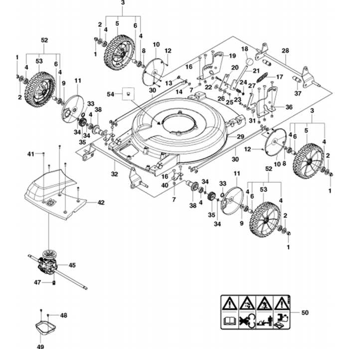 husqvarna lawn mower parts diagram