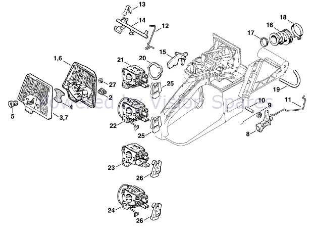 husqvarna ms360 parts diagram