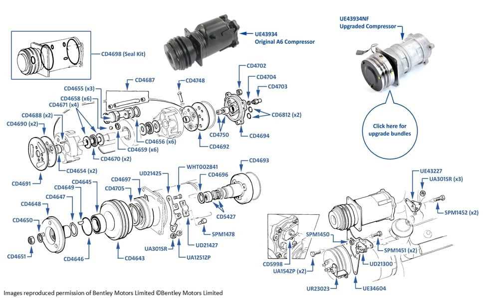 air conditioner compressor parts diagram
