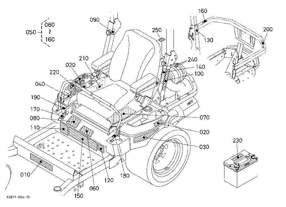 kubota z724 parts diagram