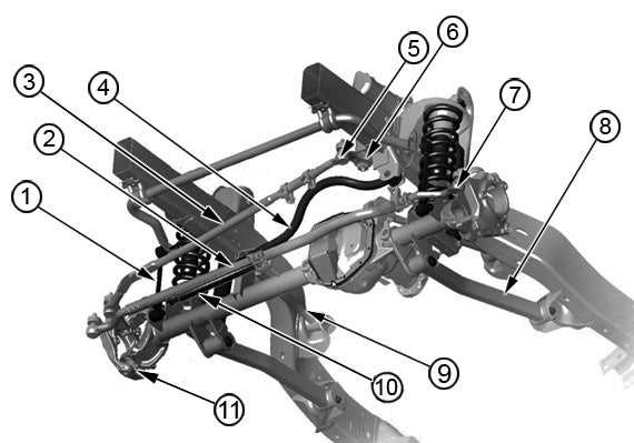 jeep wrangler front axle parts diagram