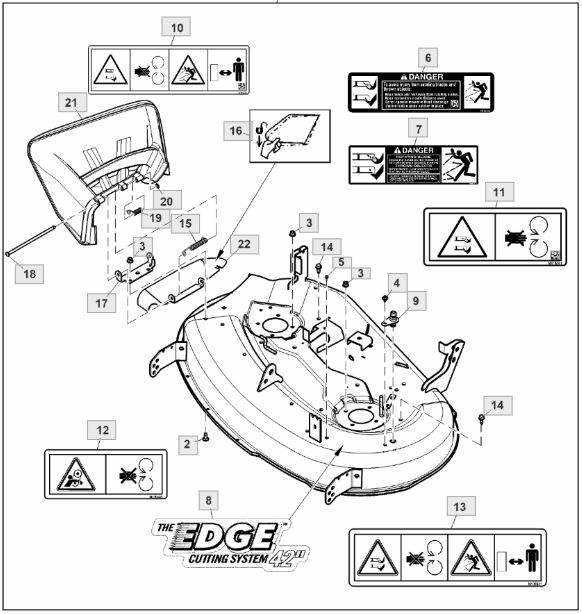 john deere 42 deck parts diagram