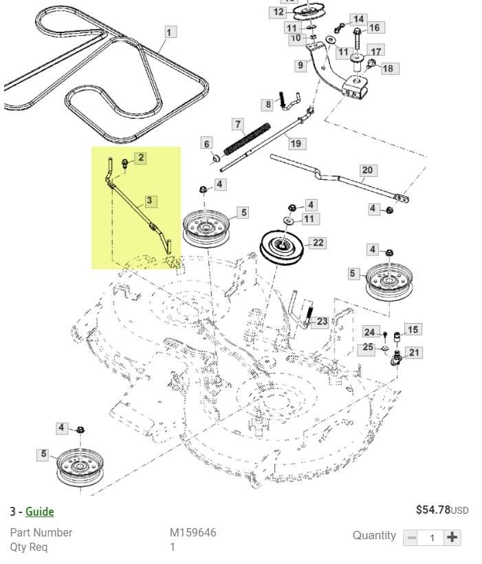 john deere 42 mower deck parts diagram