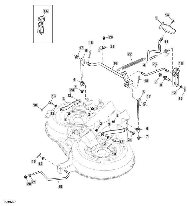 john deere 42 mower deck parts diagram