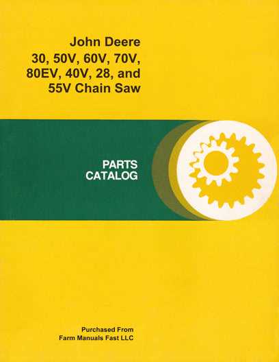 john deere 50v chainsaw parts diagram