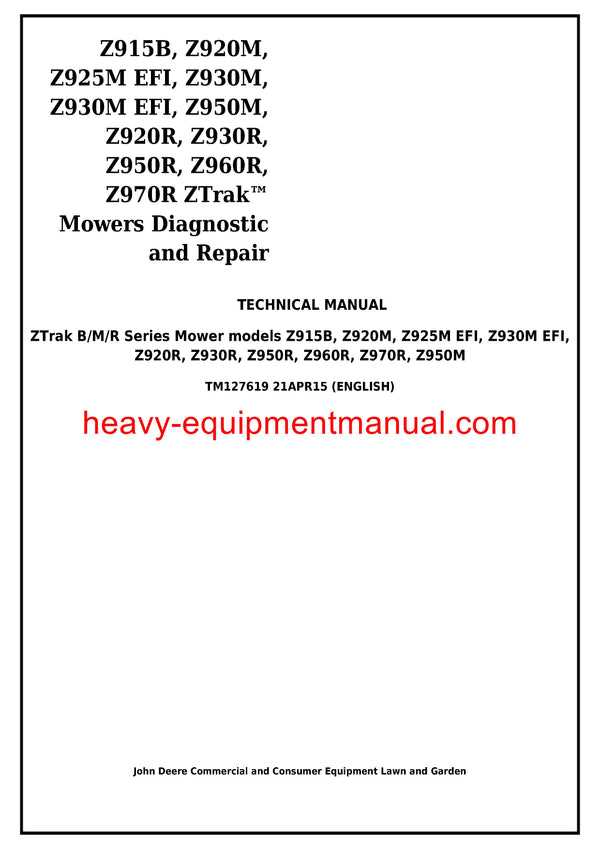 john deere z925m parts diagram