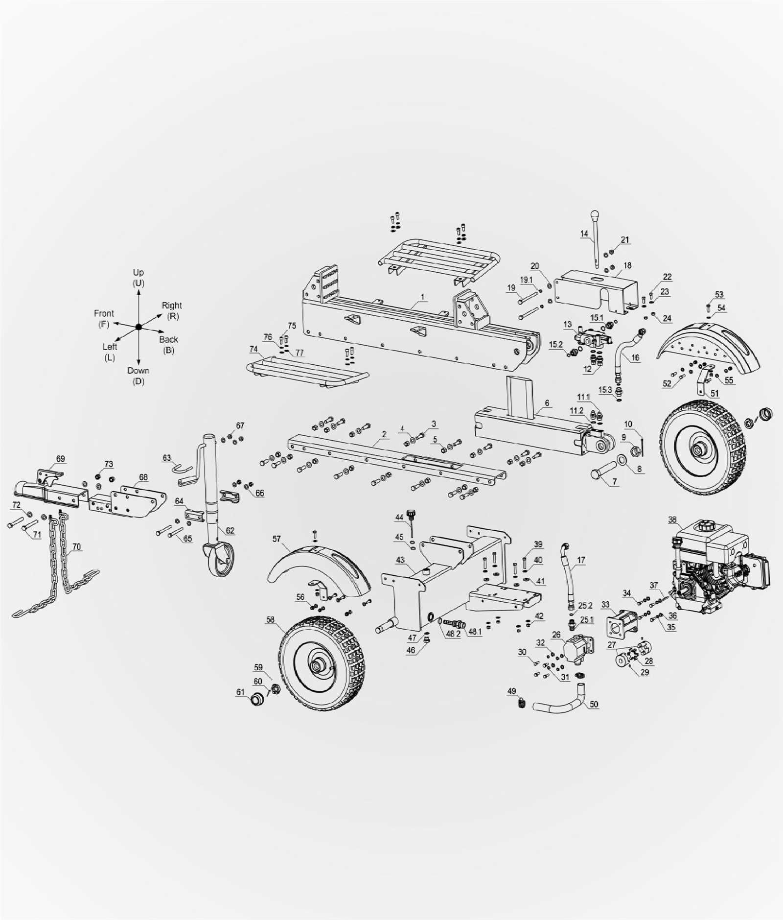 log splitter parts diagram