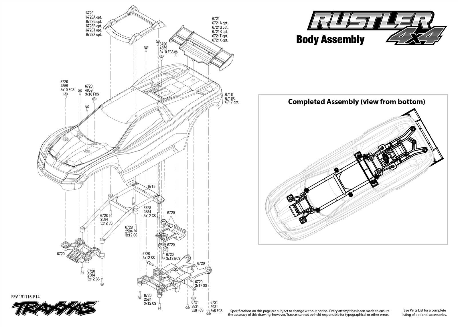 traxxas nitro rustler parts diagram