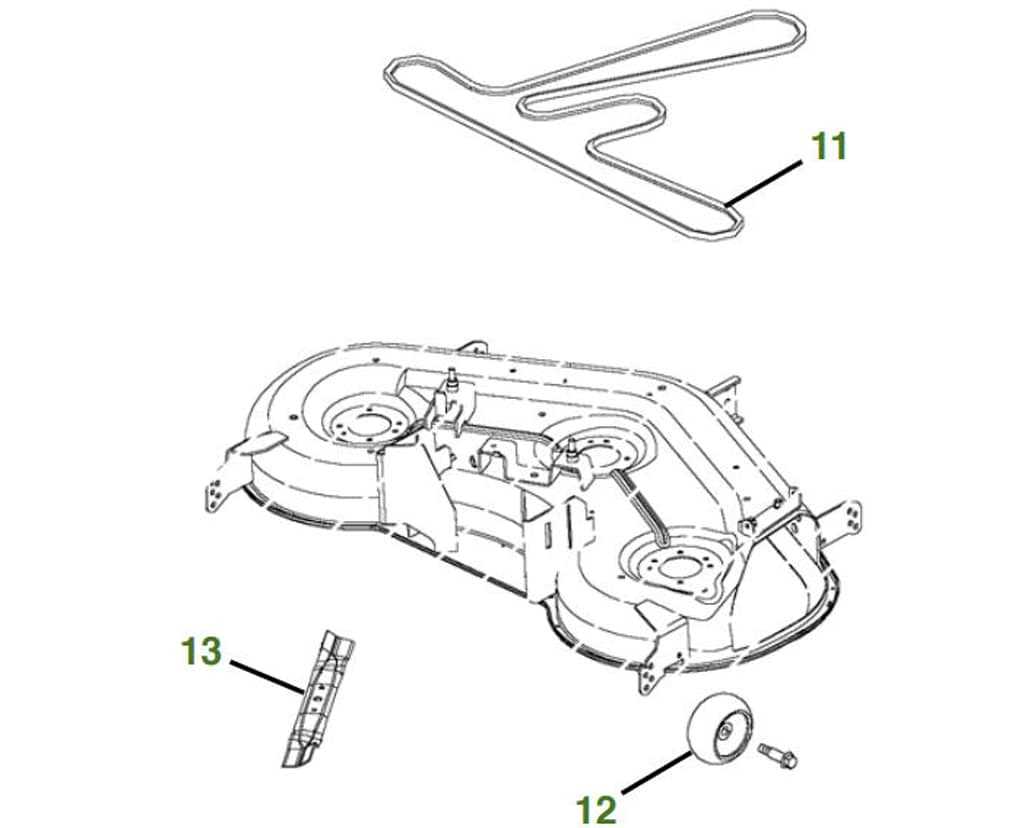 john deere 54 edge mower deck parts diagram