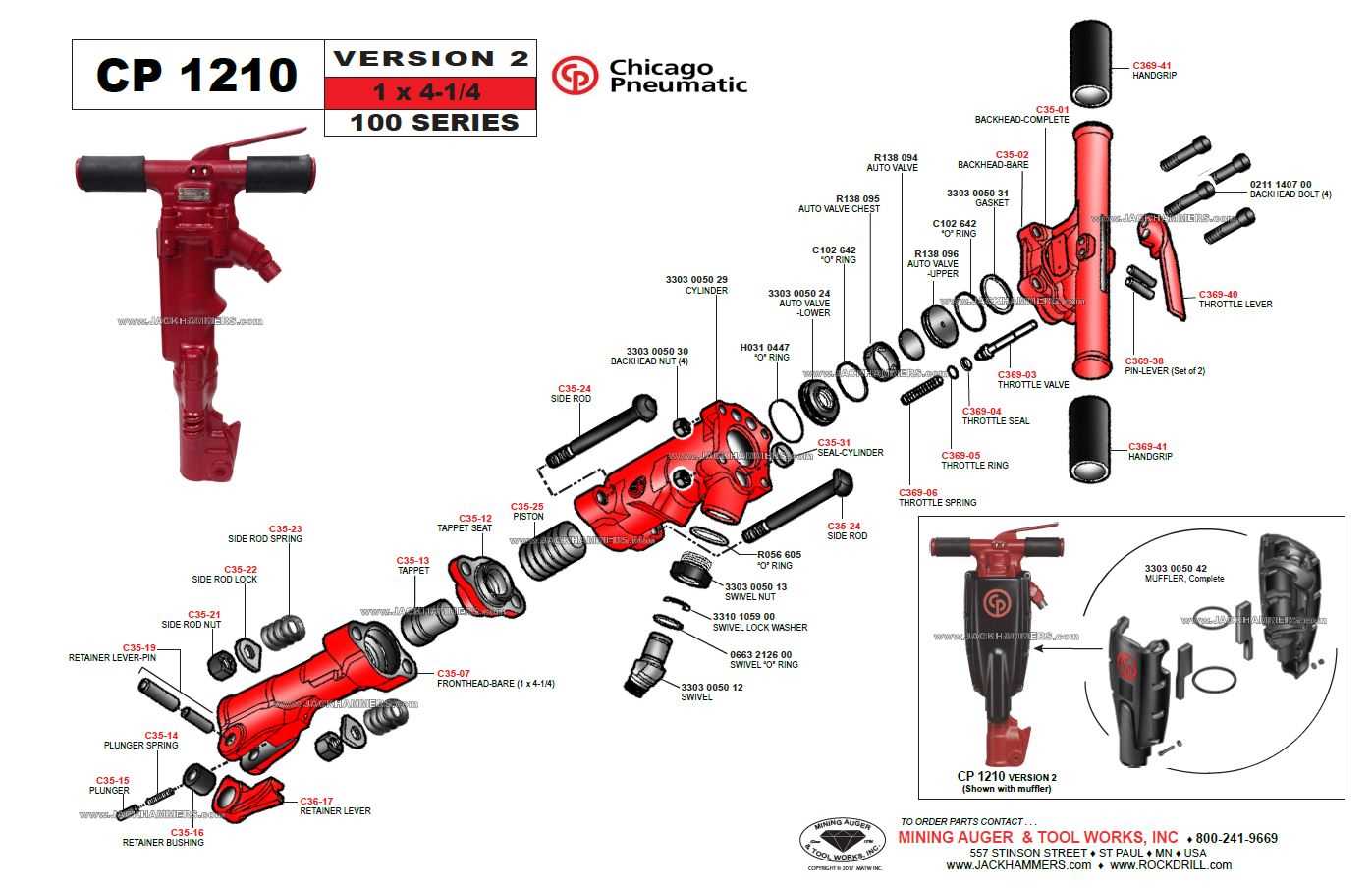 chicago pneumatic parts diagram