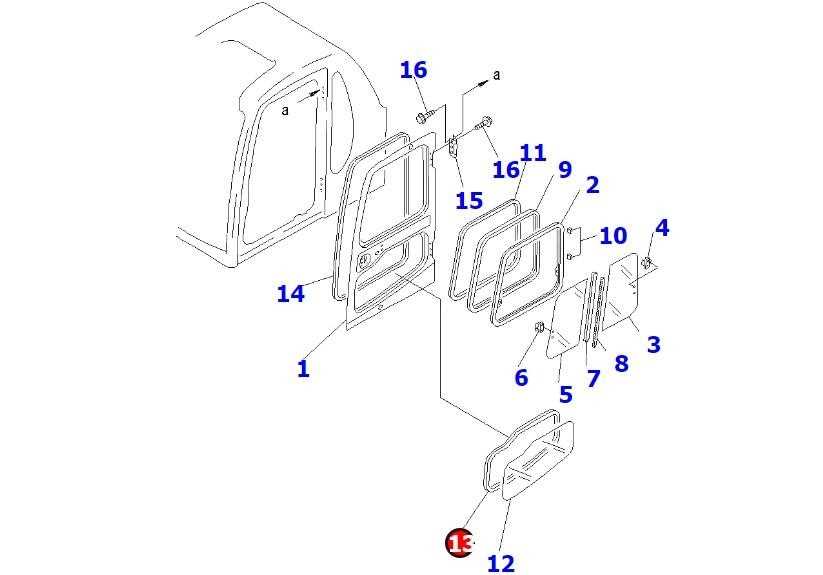 komatsu excavator parts diagram