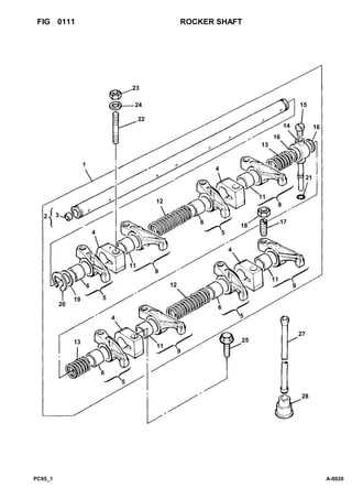 komatsu excavator parts diagram